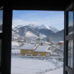 paisaje nevado desde la habitación